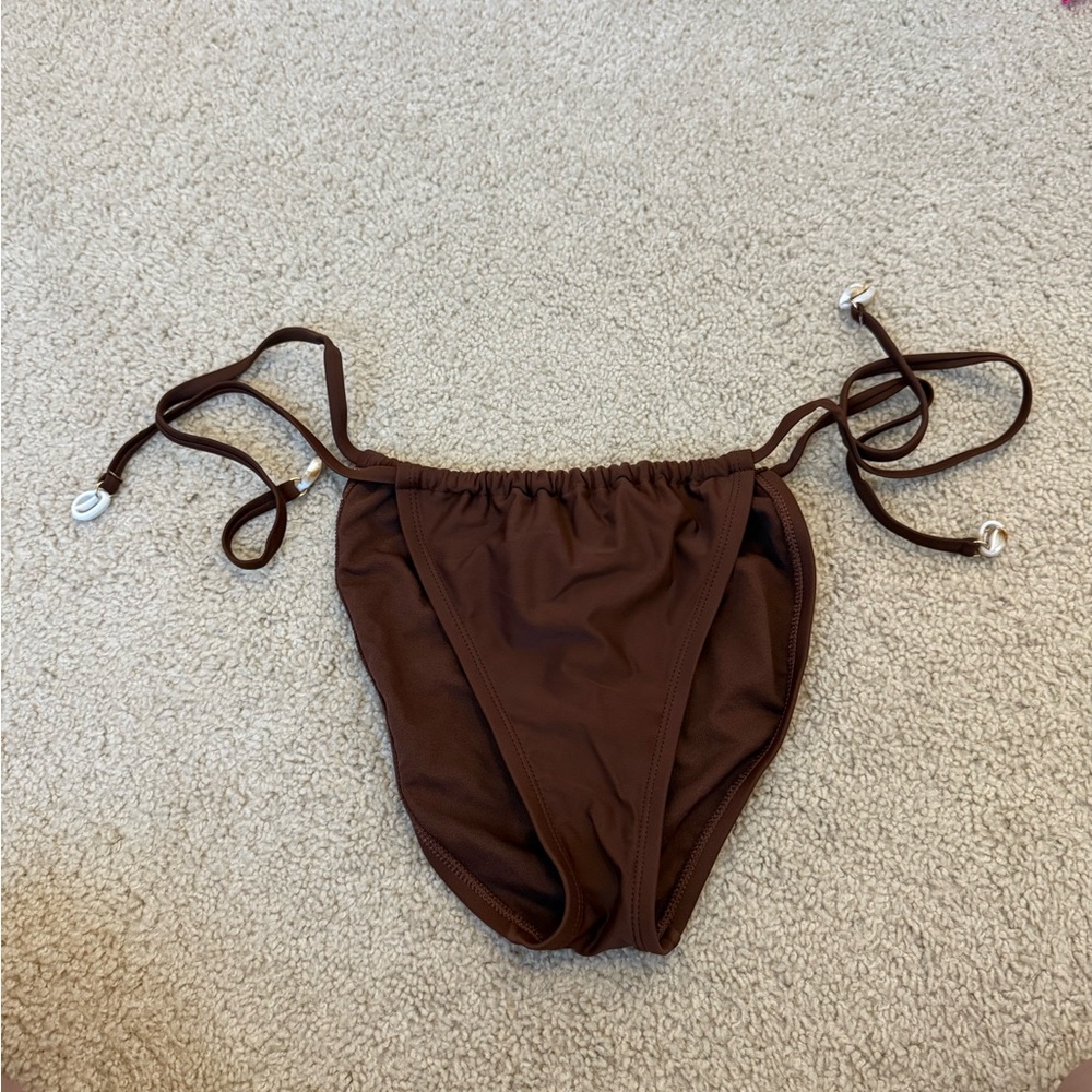 Target Brown Tie-Side Bikini Bottoms